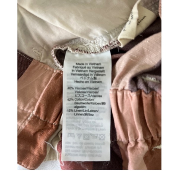 Madewell Preppy Indie Paperbag Shorts Striped High Waist Casual with Belt Size 4 - Picture 5 of 5